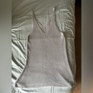 Extra long sweater tank top